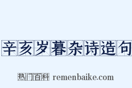 辛亥岁暮杂诗造句是什么意思的图片